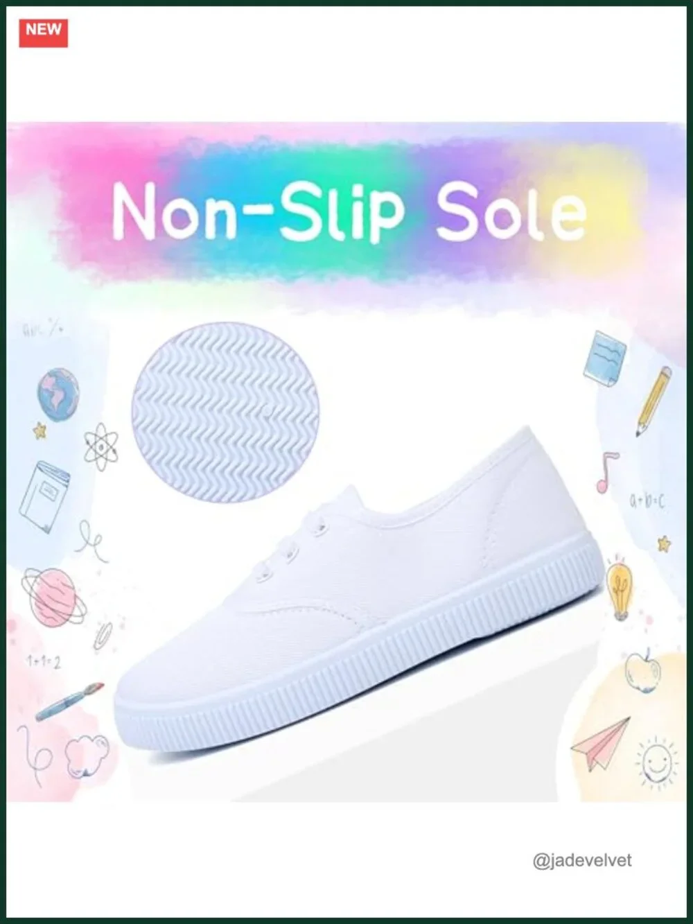 Kids Lightweight Slip-On Canvas Sneakers with Hook-and-Loop Straps